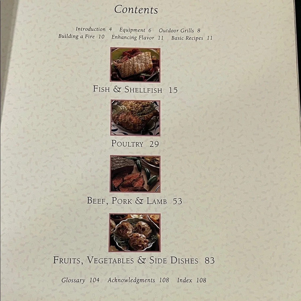 Williams Sonoma Outdoor Cooking Cookbook - Green and Brown